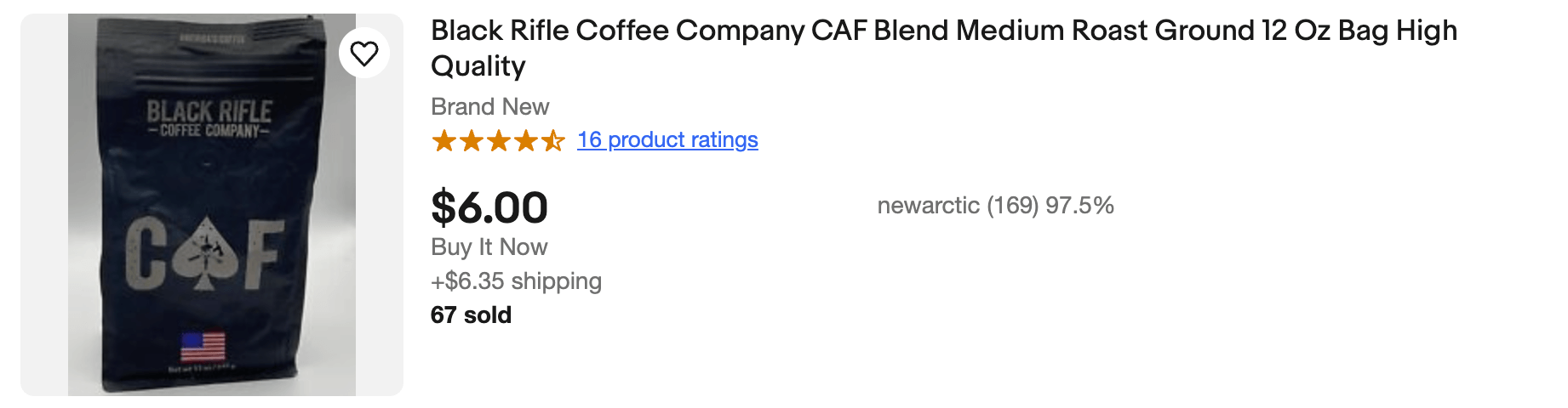 Example results: shipping with estimated cost
