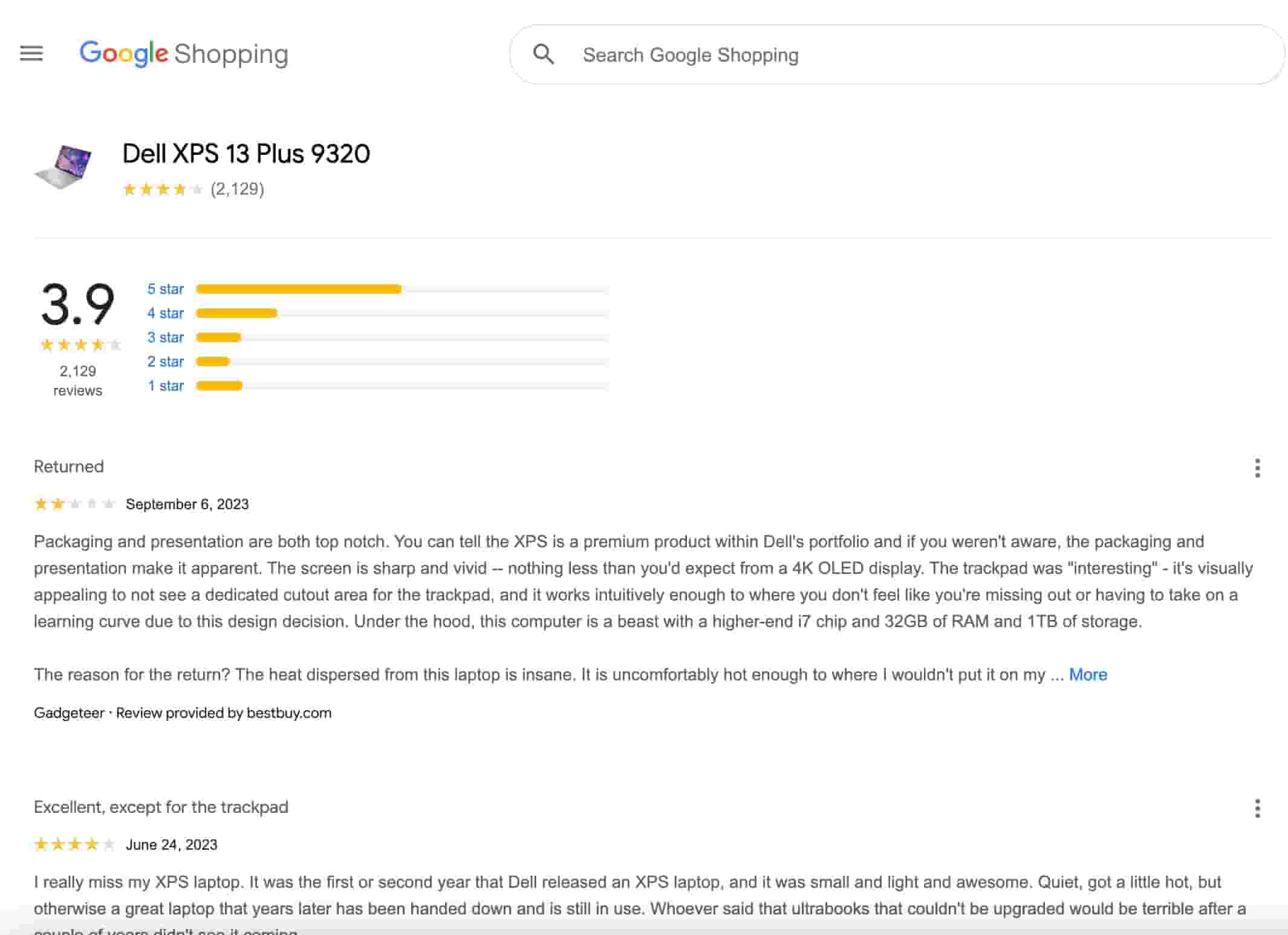 Example of getting the second page of reviews